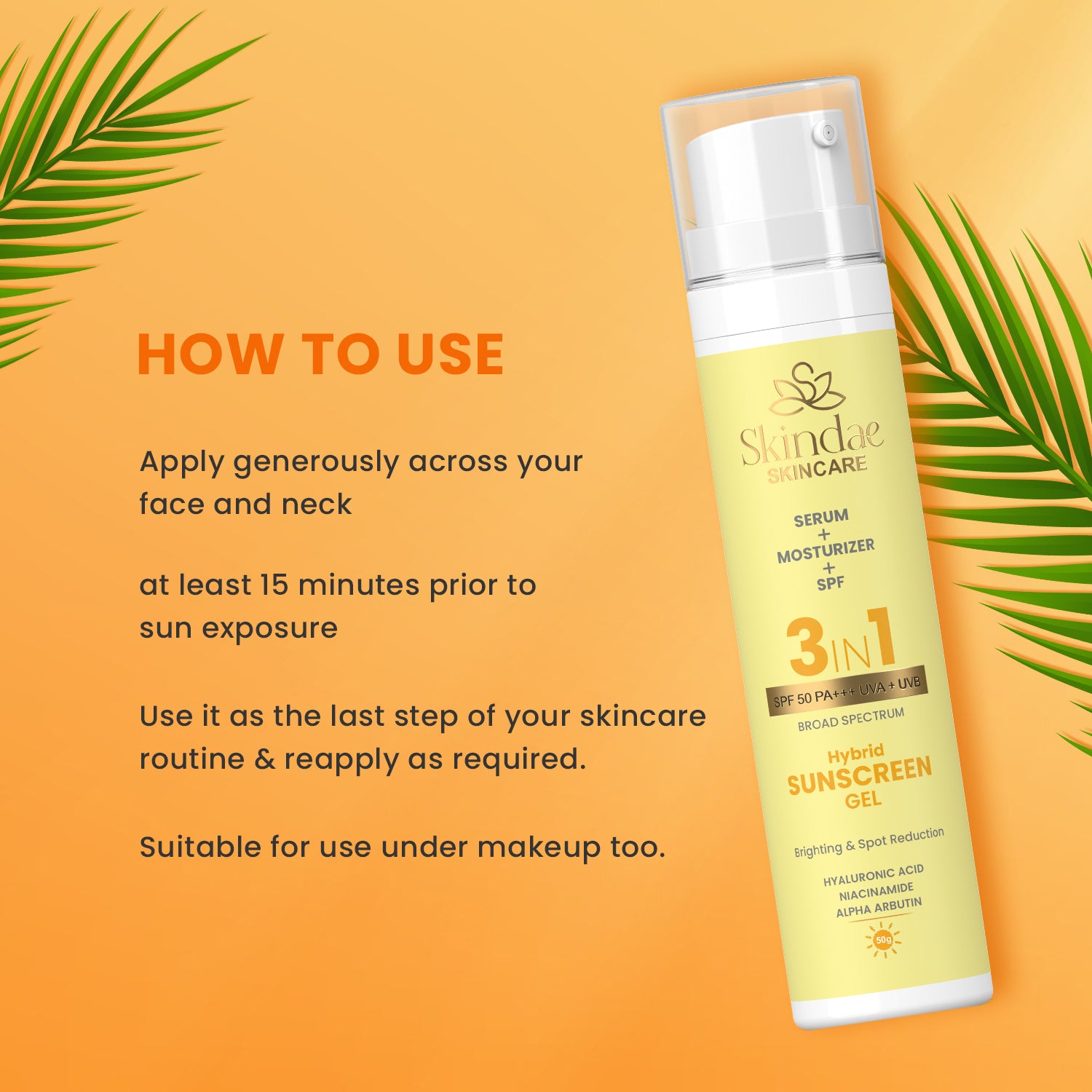 Skindae Sunscreen Gel How to use?